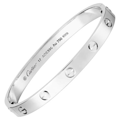 cartier white gold love bangle|14k cartier love bracelet.